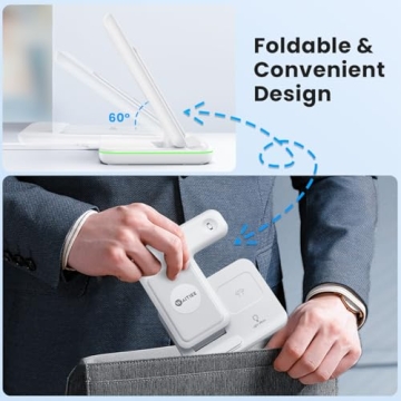 WAITIEE 3-in-1 Wireless Charger, Fast Charging for Apple Devices