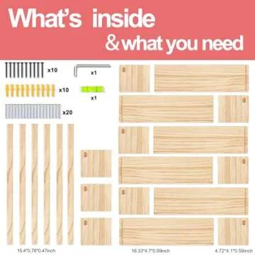 Fixwal Nursery Bookshelves, 32in Floating Bookshelves for Wall Set of 3, Wood Wall Mounted Floating Shelves for Baby Nursery Decor and Toys Storage (Natural Wood)