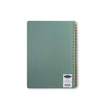 DesignWorks Ink 8.25" x 11.6" Juniper Green Textured Paper Twin Wire Spiral No. 1 Notebook Journal w...