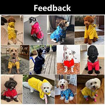 Morezi Dog Zip Up Raincoat for Small to Medium Breeds - Yellow - XS