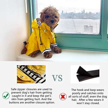 Morezi Dog Zip Up Raincoat - Stylish, Waterproof Gear