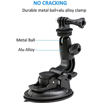 EXSHOW Suction Cup Mount for Action Cameras - Sturdy & Reliable