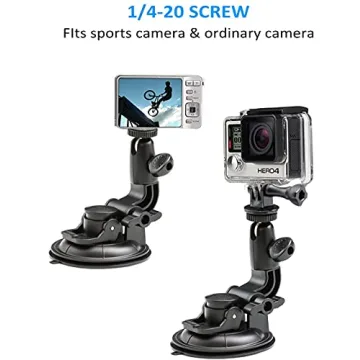 EXSHOW Suction Cup Mount for Action Cameras - Sturdy & Reliable