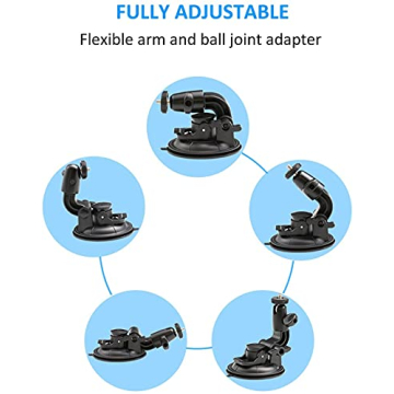 EXSHOW Suction Cup Mount for Action Cameras - Sturdy & Reliable