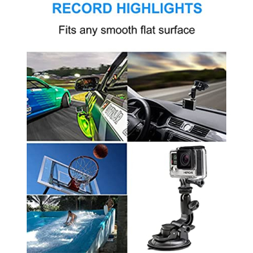 EXSHOW Suction Cup Mount for Action Cameras - Sturdy & Reliable
