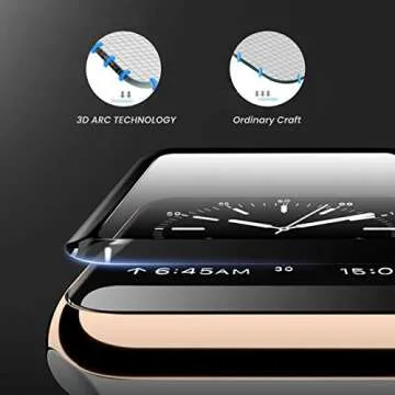 YJan iWatch Screen Protector 40mm [2-Pack] Anti-Smudge Anti-Scratch Bubble-Free 9H Hardness Tempered Glass Film Easy-Installation Protector for Apple Watch 40mm Series 4