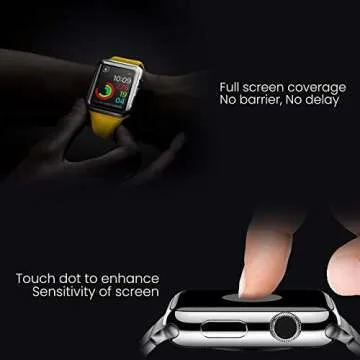 YJan iWatch Screen Protector 40mm [2-Pack] Anti-Smudge Anti-Scratch Bubble-Free 9H Hardness Tempered Glass Film Easy-Installation Protector for Apple Watch 40mm Series 4