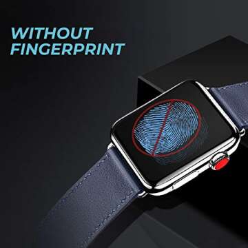 YJan iWatch Screen Protector 40mm [2-Pack] Anti-Smudge Anti-Scratch Bubble-Free 9H Hardness Tempered Glass Film Easy-Installation Protector for Apple Watch 40mm Series 4