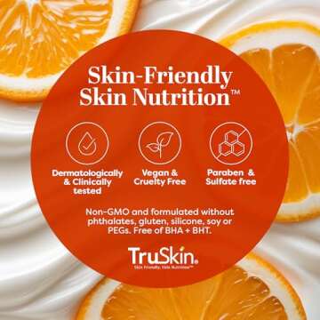 TruSkin Vitamin C Moisturizer Face Cream – Brightening, Anti Aging, Hydrating, Skin Wrinkle Cream – Vitamin B5, Vitamin E, Jojoba Oil, Aloe Vera & Green Tea, 1.7 Fl Oz