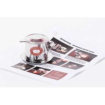 Vietnamese Coffee Filter Press. Screw Down Insert. Dripper Mechanism. Made in Vietnam. Sizes S-XL in...