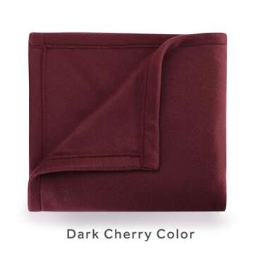 Sunbeam Royal Ultra Fleece Heated Electric Blanket Twin Size, 84" x 62", 12 Heat Settings, 12-Hour Selectable Auto Shut-Off, Fast Heating, Machine Washable, Warm and Cozy, Cabernet