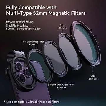 SmallRig 52mm Magnetic Filter Adapter for Smartphones