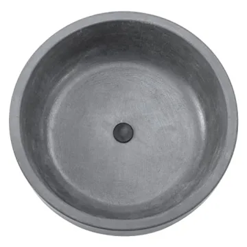 Stylish 8 Inch Round Cement Planter with Drainage Hole