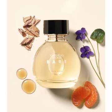 Victoria's Secret Bare Eau de Parfum, Notes of Australian Sandalwood, Mandarin Madagascar & Egyptian Violet, Perfumes for Women (3.4 oz)