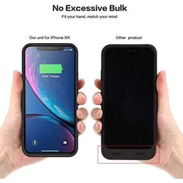 QTshine iPhone XR Battery Case 6800mAh Portable Charger