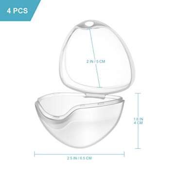 4PCS Pacifier Storage Box Clear Pacifier Holder Nipple Shield Case Pacifier case,Pacifier Holder cas...