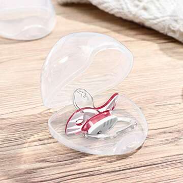 4PCS Pacifier Storage Box Clear Pacifier Holder Nipple Shield Case Pacifier case,Pacifier Holder case,Pacifier Container for Baby Infant Newborn Toddler Outdoor Travel Pacifier Holder