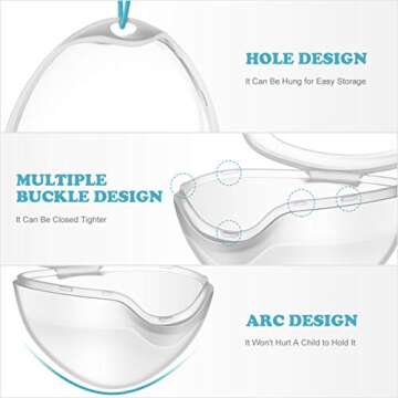 4PCS Pacifier Storage Box Clear Pacifier Holder Nipple Shield Case Pacifier case,Pacifier Holder case,Pacifier Container for Baby Infant Newborn Toddler Outdoor Travel Pacifier Holder