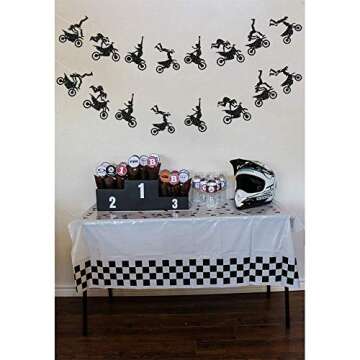 Motorcycle Theme Banner Garland for Birthday & Party Decor