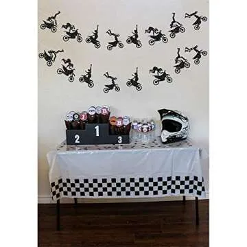 Motorcycle Theme Banner Garland for Birthday & Party Decor