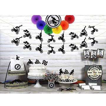 Motorcycle Theme Banner Garland for Birthday & Party Decor