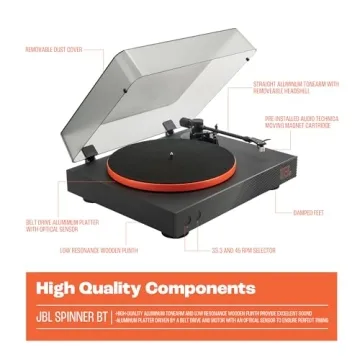 JBL Spinner Bluetooth Turntable with AptX-HD Sound