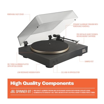 JBL Spinner Bluetooth Turntable with AptX-HD Sound