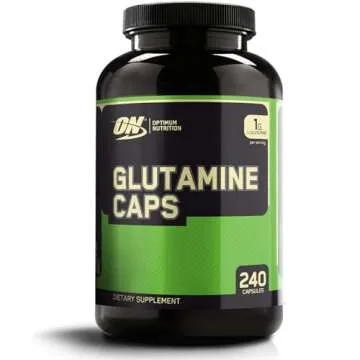Optimum Nutrition L-Glutamine Muscle Recovery Capsules, 1000mg, 240 Count (Package May Vary)
