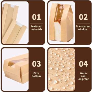 10 Pack Large Paper Bread Bags for Gifting Homemade Bread