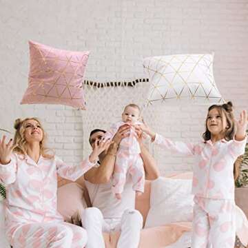 NordECO HOME Pack of 2 Throw Pillow Covers Cases - Square Decorative Cushion Covers for Valentine's ...