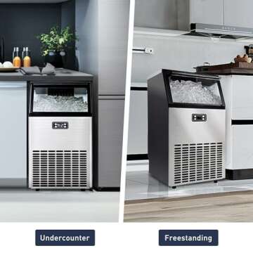 ICEVIVAL 100lbs Daily Ice Maker for Home and Commercial Use