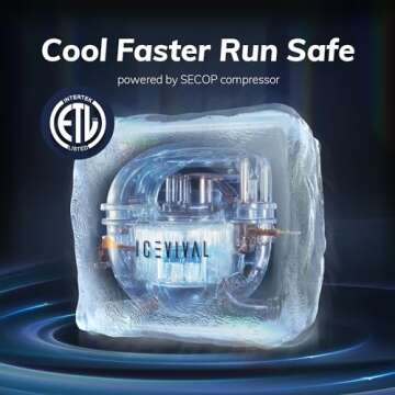 ICEVIVAL 100lbs Daily Ice Maker for Home and Commercial Use
