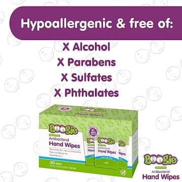 Boogie Antibacterial Hand Wipes - Clean & Moisturize Everywhere
