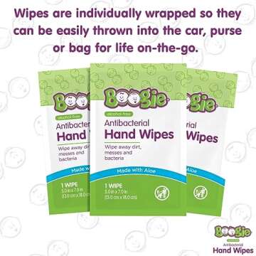 Boogie Antibacterial Hand Wipes - Clean & Moisturize Everywhere