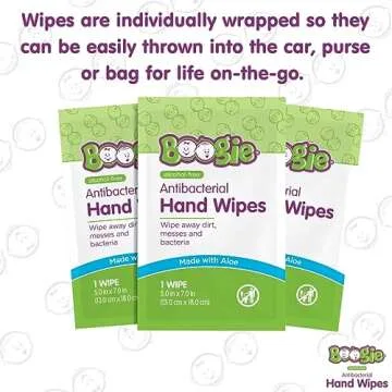 Boogie Antibacterial Hand Wipes - Clean & Moisturize Everywhere