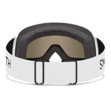 SMITH Frontier Goggles with Carbonic-x Lens – Performance Snowsports Goggles with Replaceable Lens for Skiing & Snowboarding – for Men & Women – White + Red Sol-X Mirror