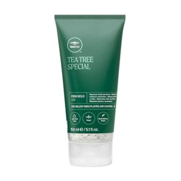 Tea Tree Firm Hold Gel, Hair Gel, Maximum Hold, High-Shine Finish, For All Hair Types, 5.1 fl. oz.