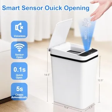 Touchless Motion Sensor Bathroom Trash Can - 4 Gallon