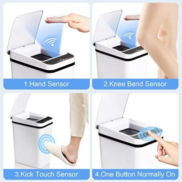 Touchless Motion Sensor Bathroom Trash Can - 4 Gallon