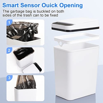 Touchless Motion Sensor Bathroom Trash Can - 4 Gallon