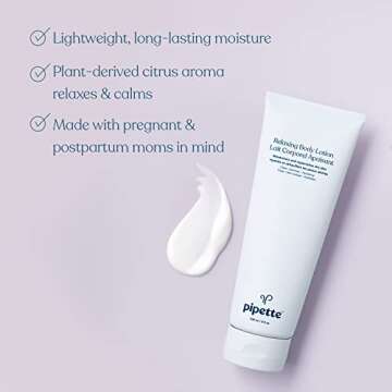 Pipette Relaxing Body Lotion - Plant-derived Moisturizing Squalane, Aromatherapeutic Citrus & Geranium, Ideal Pregnant Mom Gifts or Pregnancy Must Haves, 8 fl oz