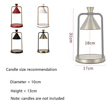 Vintage Jar Candle Warmer with Timer, Electric Candle Warmer Lamp, Dimmable Candle Light, Compatible with Large and Small Candles, Aromatic Candle Holders for Home Decoration 1