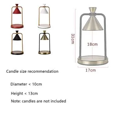 Vintage Jar Candle Warmer with Timer, Electric Candle Warmer Lamp, Dimmable Candle Light, Compatible with Large and Small Candles, Aromatic Candle Holders for Home Decoration 1