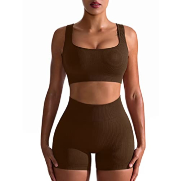 OQQ Workout Outfits for Women - Seamless Athletic Set
