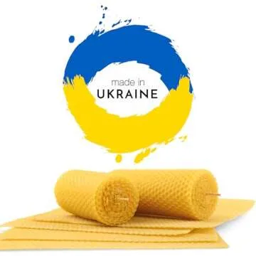 Natural Beeswax Sheets for Candle Making - DIY Beeswax Candle Rolling Kit for Kids & Adults