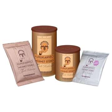 KURUKAHVECI MEHMET EFENDI Turkish Coffee, Arabica Beans, Roasted Ground,Rich Aroma, Fresh, Medium to Heavy-bodied, Original Taste Since 1871 (17.6 OZ / 500 Gr)