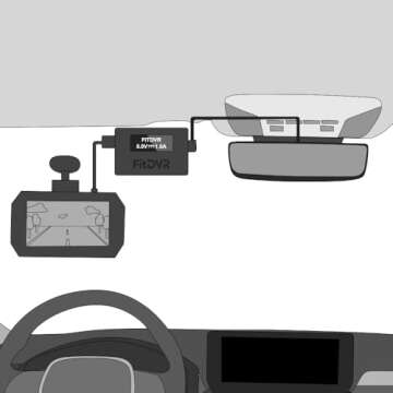 FitDVR Dash Camera Power Adapter (3-Pin) for Mercedes Benz, LED Display USB Power Source, Easy to Install, 5V 12V Output, for Dash Cam, Radar, D3-022