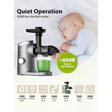 Aeitto Slow Masticating Juicer Triple Modes Quiet Motor