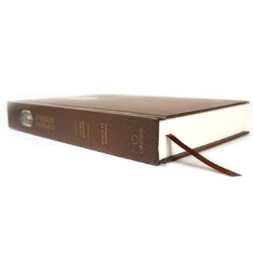 La Biblia Católica: Edición letra grande. Tapa dura, marrón, con Virgen de Guada lupe en cubierta...