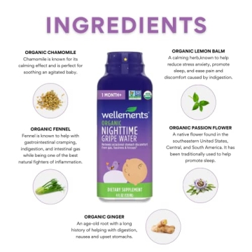 Organic Nighttime Gripe Water for Baby Gas & Colic Relief